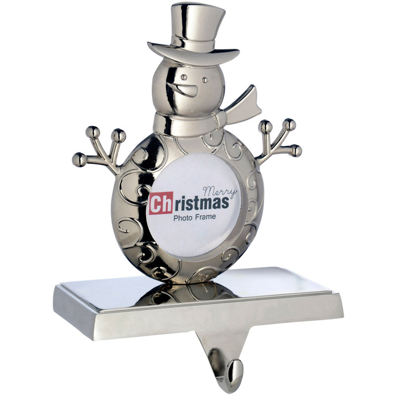 Die Saisontruhe Foto- und Weihnachtsstrumpfhalter Schneemann | Wayfair.de